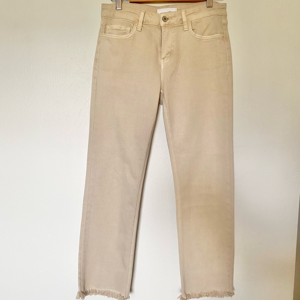 Vervet Beige Straight-Leg Jeans